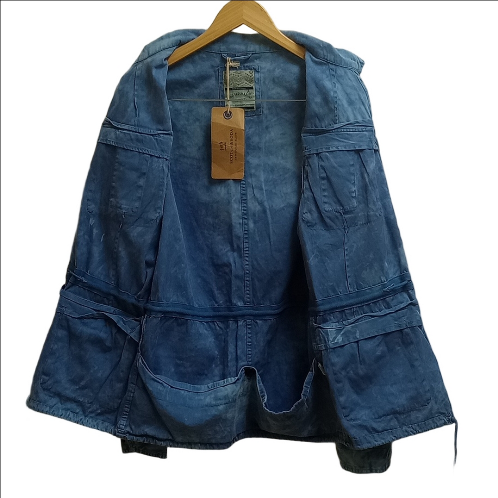 🆕 SCOTCH & SODA "THE COMANDO" BLUE TWO TONE WOMEN'S JACKET - Picture 6 of 15